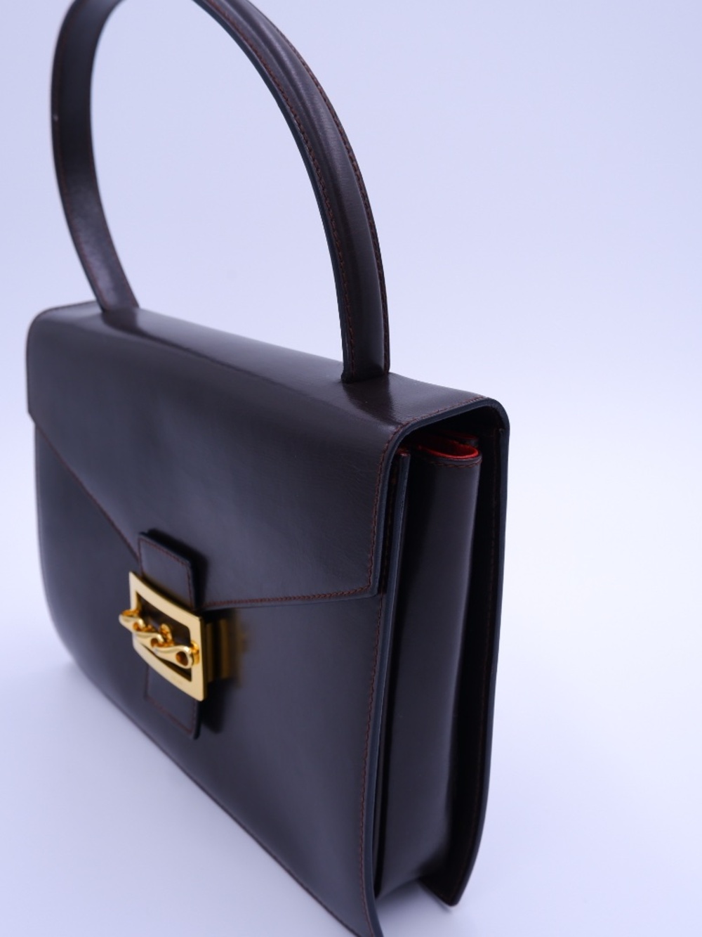 Celine Dark Chocolate Brown Equestrian Buckle Bag — 1970s–1980s - Picture 3 of 16